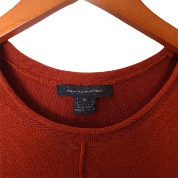 French Connection‎ Women's Sweater Orange Size Small S Pullover Crew - Picture 5 of 10